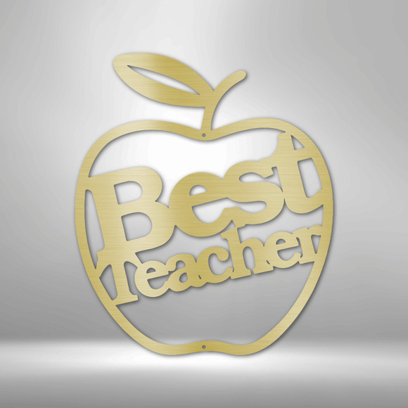 Best Teacher Steel Sign Laser Cut Powder Coated Home & Office Metal Wall Decor M